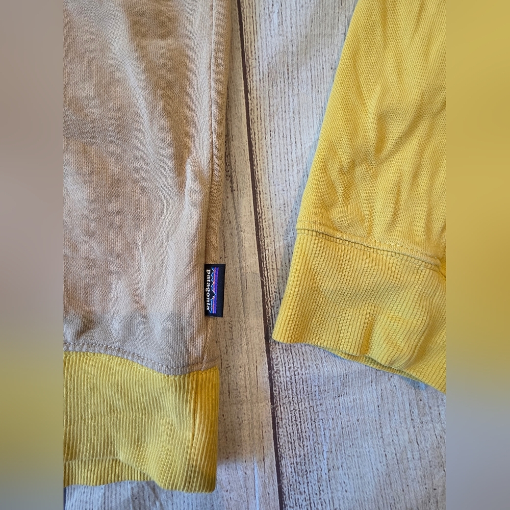 Patagonia Men's Size Small Two Tone Crewneck Sweatshirt Organic Cotton Logo - Picture 5 of 7